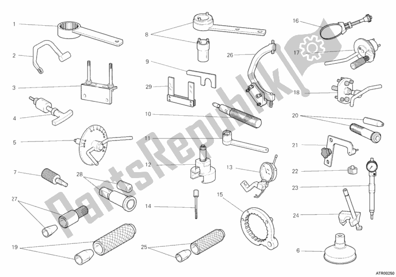 Alle onderdelen voor de Werkplaatsgereedschap, Motor van de Ducati Monster 795 EU Thailand 2012